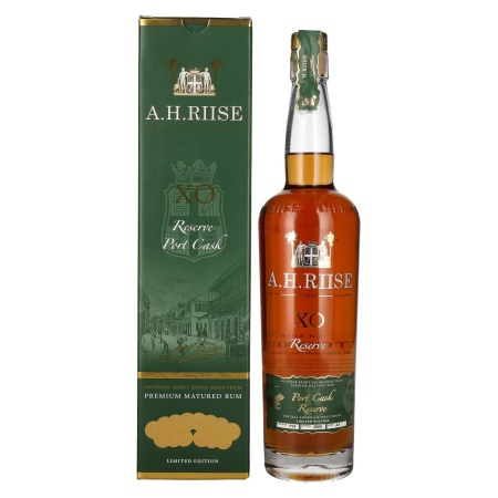 🌾A.H. Riise X.O. Reserve Port Cask Superior Spirit Drink 45% Vol. 0,7l in Geschenkbox | Spirits Village