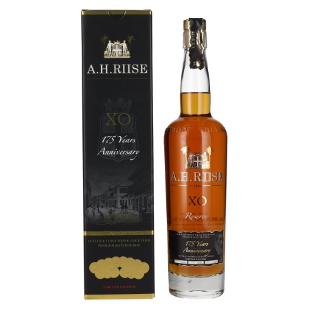 🌾A.H. Riise X.O. Reserve 175 YEARS ANNIVERSARY Superior Spirit Drink 42% Vol. 0,7l in Geschenkbox | Spirits Village