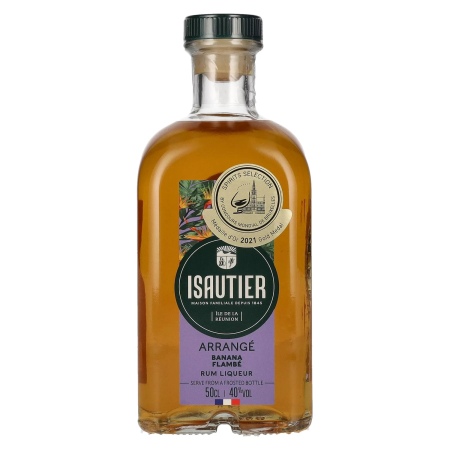 🌾Isautier Arrangé BANANA FLAMBÉ Rum Liqueur 40% Vol. 0,5l | Spirits Village