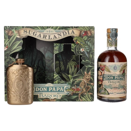 🌾Don Papa BAROKO 40% Vol. 0,7l in Geschenkbox mit Hip Flask | Spirits Village