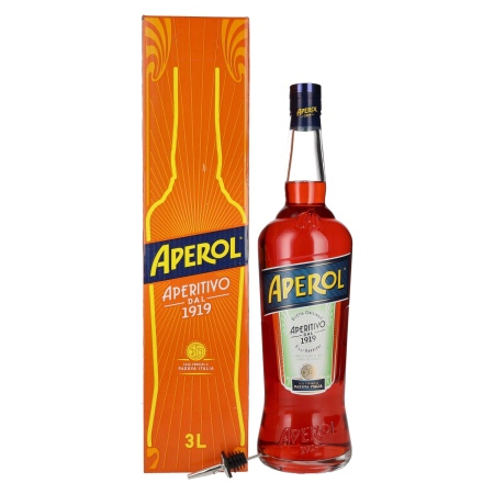 🌾Aperol Aperitivo GB 11% Vol. 3l in Geschenkbox mit Flaschenausgießer | Spirits Village