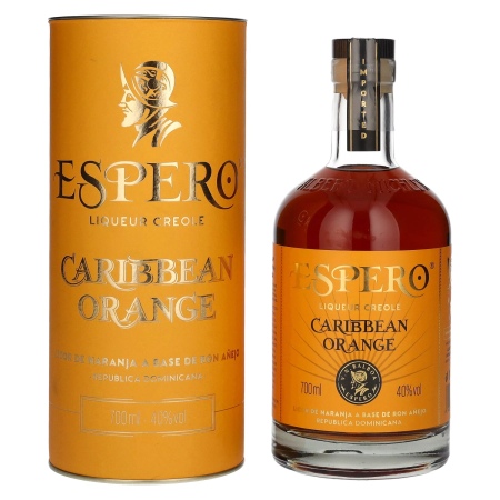 🌾Ron Espero CARIBBEAN ORANGE Liqueur Creole 40% Vol. 0,7l in Geschenkbox | Spirits Village