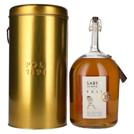 🌾Poli Grappa Sarpa Oro di Poli 40% Vol. 3l in Tinbox | Spirits Village