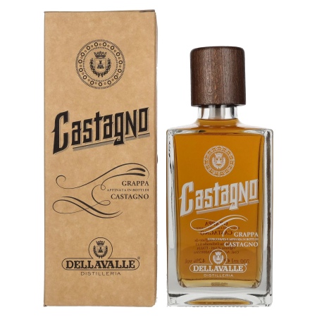 🌾Dellavalle Grappa Affinata in botti di CASTAGNO 42% Vol. 0,7l in Geschenkbox | Spirits Village