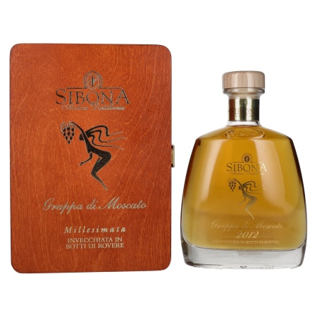 🌾Sibona RISERVA SPECIALE Grappa di Moscato MILLESIMATA 2012 44% Vol. 0,7l in Holzkiste | Spirits Village