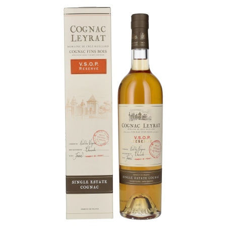 🌾Cognac Leyrat V.S.O.P. Réserve Single Estate Cognac 40% Vol. 0,7l in Geschenkbox | Spirits Village