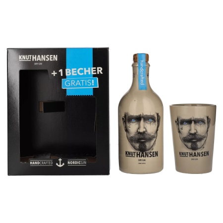 🌾Knut Hansen Dry Gin 42% Vol. 0,5l in Geschenkbox mit Keramiktasse | Spirits Village