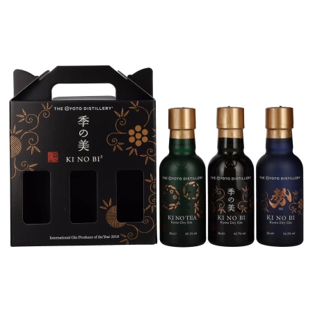 🌾KI NO BI³ Kyoto Dry Gin Set 48,4% Vol. 3x0,2l in Geschenkbox | Spirits Village