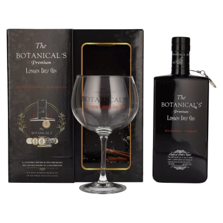 🌾The Botanical's Premium London Dry Gin 42,5% Vol. 0,7l in Geschenkbox mit Stielglas | Spirits Village