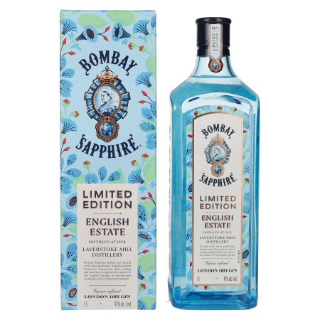 🌾Bombay SAPPHIRE London Dry Gin English Estate Limited Edition 41% Vol. 1l in Geschenkbox | Spirits Village