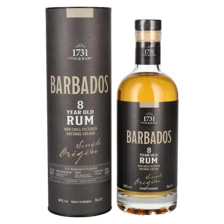 🌾1731 Fine & Rare BARBADOS 8 Years Old Single Origin Rum GB 46% Vol. 0,7l in Geschenkbox | Spirits Village