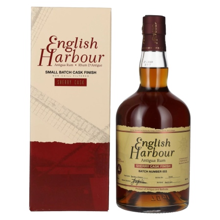 🌾English Harbour SHERRY CASK FINISH Antigua Rum Small Batch 003 46% Vol. 0,7l in Geschenkbox | Spirits Village