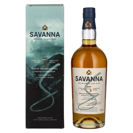 🌾Savanna 5 Years Old Traditionnel Reunion Island Rum 43% Vol. 0,7l in Geschenkbox | Spirits Village