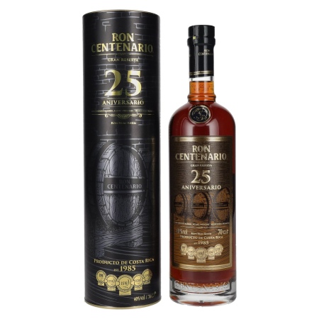 Ron Centenario GRAN RESERVA 25 Aniversario Rum 40% Vol. 0,7l in Geschenkbox