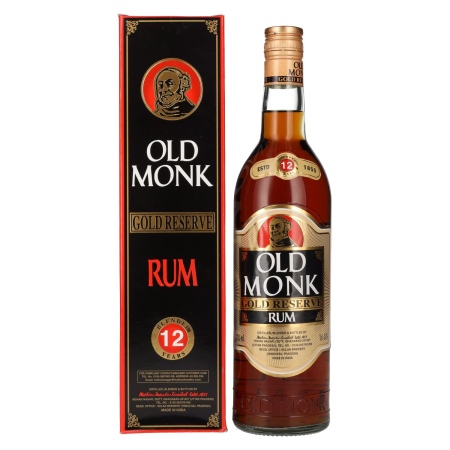 🌾Old Monk Gold Reserve Rum 12 Years Old 42,8% Vol. 0,7l in Geschenkbox | Spirits Village