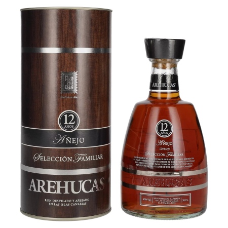 🌾Ron Arehucas 12 Años Añejo Selección Familiar 40% Vol. 0,7l in Geschenkbox | Spirits Village