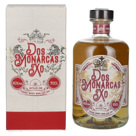 🌾Dos Monarcas XO Panama Whisky Wood Cask Finish Ron 40% Vol. 0,7l in Geschenkbox | Spirits Village