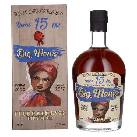 🌾Big Mama 15 Years Old Rum Demerara Pedro Ximenez Finished 40% Vol. 0,7l in Geschenkbox | Spirits Village