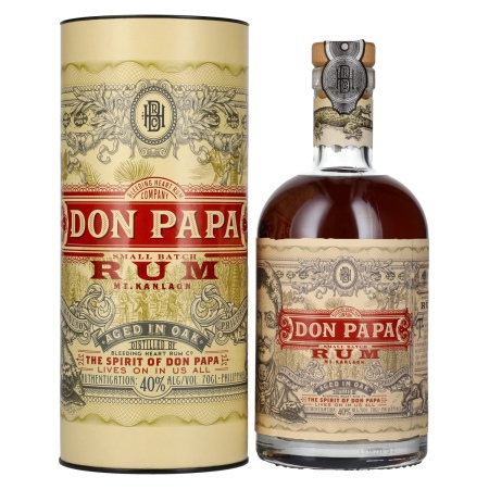 🌾Don Papa 7 Years Old Small Batch Rum - Old Edition 40% Vol. 0,7l in Geschenkbox | Spirits Village