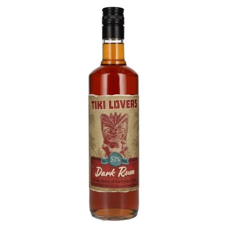 🌾Tiki Lovers Dark Rum Finest Caribbean Blend 57% Vol. 0,7l | Spirits Village