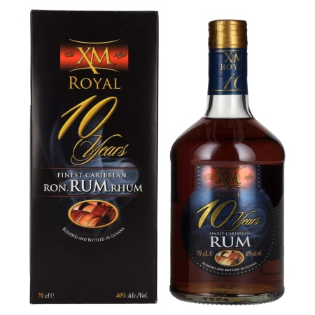 🌾XM ROYAL 10 Years Old Fines Caribbean Rum 40% Vol. 0,7l in Geschenkbox | Spirits Village