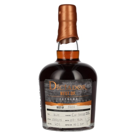 🌾Dictador BEST OF 1987 EXTREMO Rum 30YO/050317/EX-SH298 40% Vol. 0,7l | Spirits Village