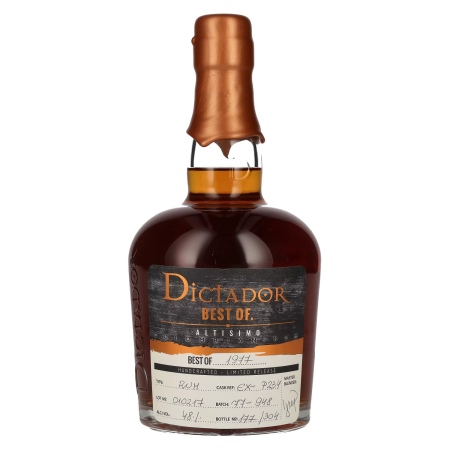 🌾Dictador BEST OF 1977 ALTISIMO Colombian Rum 40YO/010217/EX-P234 48% Vol. 0,7l | Spirits Village