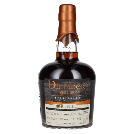 🌾Dictador BEST OF 1977 APASIONADO Colombian Rum 40YO/070617-111/EX-P321 41% Vol. 0,7l | Spirits Village