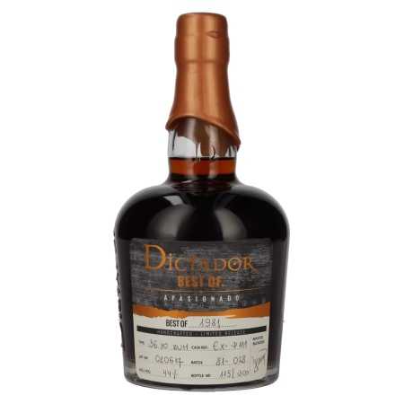 🌾Dictador BEST OF 1981 APASIONADO Colombian Rum EXP-111 44% Vol. 0,7l | Spirits Village