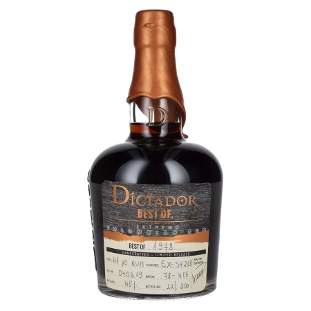 🌾Dictador BEST OF 1978 EXTREMO Colombian Rum 41YO/040619/EX-SM218 45% Vol. 0,7l | Spirits Village