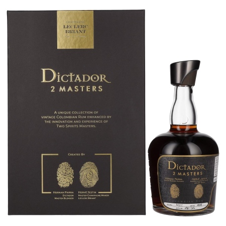 🌾Dictador 2 MASTERS 1978 39 Years Old Colombian Rum Leclerc Briant Finish 2nd Release 41,2% Vol. 0,7l in Geschenkbox | Spirits Village