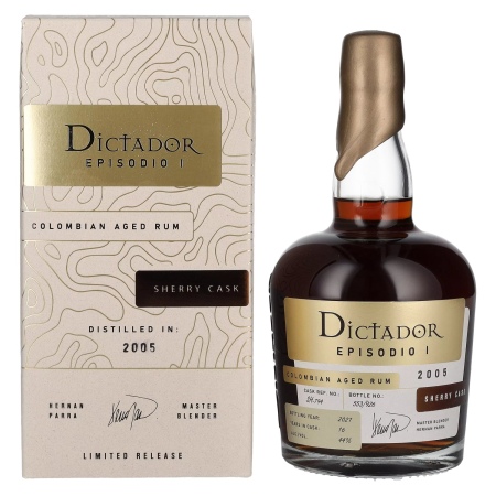 Dictador EPISODIO I 16 Years Old SHERRY CASK Rum 2005 44% Vol. 0,7l in Geschenkbox