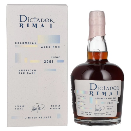 Dictador RIMA 1 21 Years Old AMERICAN OAK Cask Vintage 2001 44% Vol. 0,7l in Geschenkbox