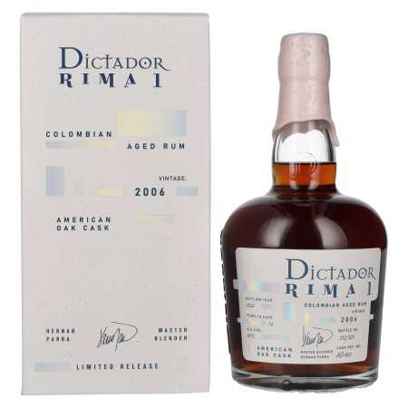 🌾Dictador RIMA 1 16 Years Old AMERICAN OAK Cask Vintage 2006 42% Vol. 0,7l in Geschenkbox | Spirits Village