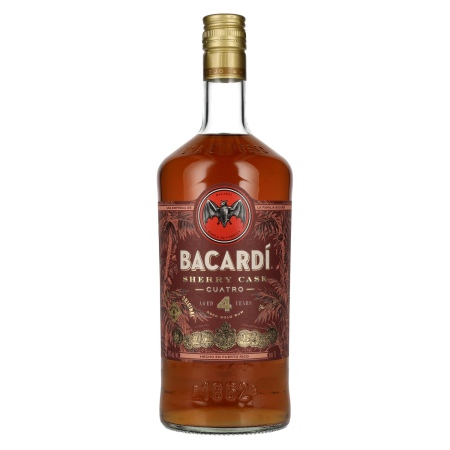 🌾Bacardi 4 Years Old SHERRY CASK CUATRO Gold Rum 40% Vol. 1l | Spirits Village