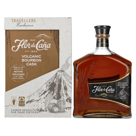 🌾Flor de Caña Volcanic Bourbon Cask 40% Vol. 1l in Geschenkbox | Spirits Village