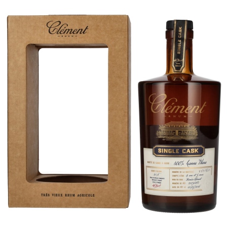 🌾Clément Trés Vieux Rhum Agricole SINGLE CASK 100% Canne Bleue 41,6% Vol. 0,5l in Geschenkbox | Spirits Village