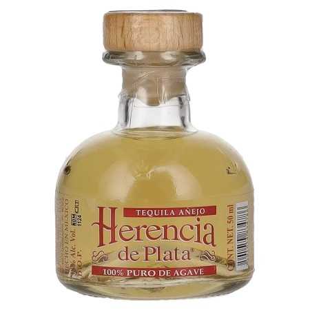 🌾Herencia de Plata AÑEJO Tequila 100% Puro de Agave 38% Vol. 0,05l | Spirits Village