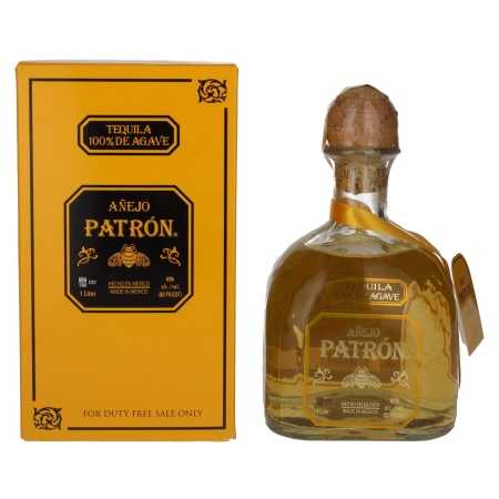 🌾Patrón Tequila Añejo 40% Vol. 1l in Geschenkbox | Spirits Village