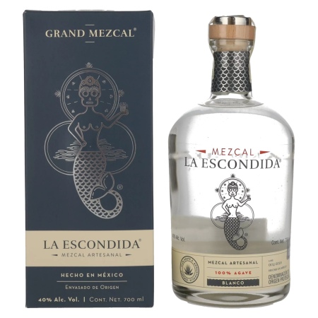 🌾La Escondida Mezcal Artesanal Blanco 40% Vol. 0,7l in Geschenkbox | Spirits Village