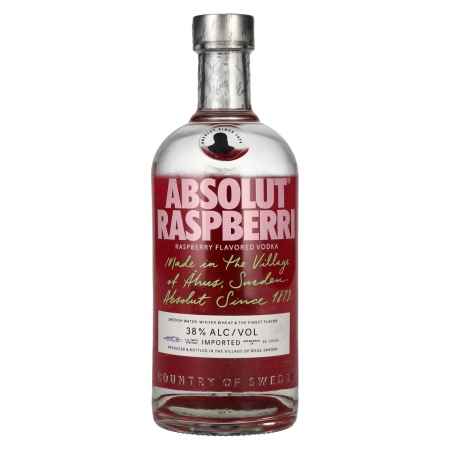 🌾Absolut RASPBERRY Flavored Vodka 38% Vol. 0,7l | Spirits Village