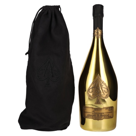 🌾Armand de Brignac Champagne Brut Gold 12,5% Vol. 1,5l in Velvet Bag | Spirits Village