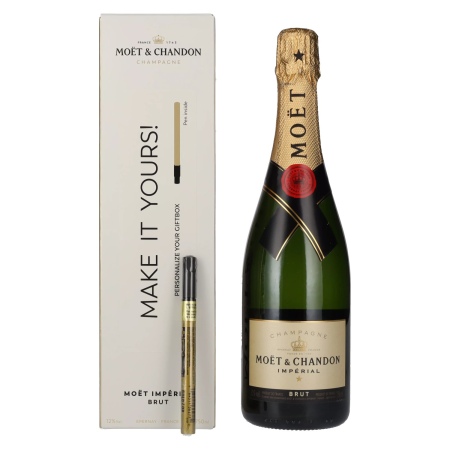 🌾Moët & Chandon Champagne IMPÉRIAL Brut 12% Vol. 0,75l in Geschenkbox mit Goldstift | Spirits Village