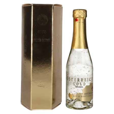 🌾Österreich Gold - mit 23 Karat Blattgold 9,5% Vol. 0,2l in Geschenkbox | Spirits Village