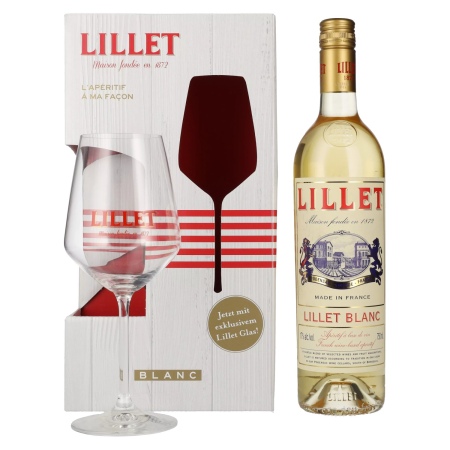 🌾Lillet Blanc 17% Vol. 0,75l in Geschenkbox mit Glas | Spirits Village