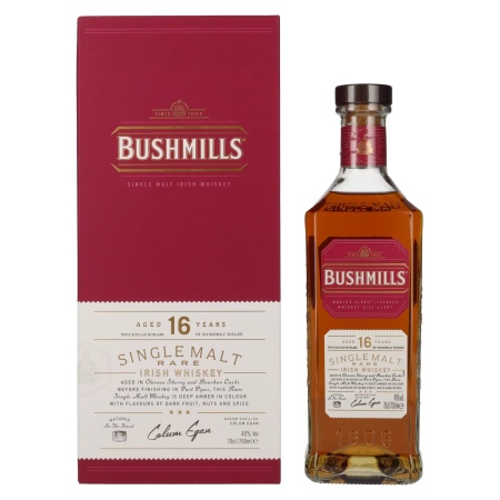 🌾Bushmills 16 Years Old TRIPLE DISTILLED Single Malt Whiskey 40% Vol. 0,7l in Geschenkbox | Spirits Village