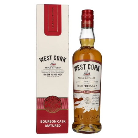 🌾West Cork Blended Irish Whiskey Bourbon Cask 40% Vol. 0,7l in Geschenkbox | Spirits Village