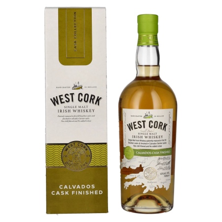 🌾West Cork Single Malt Irish Whiskey CALVADOS CASK FINISHED 43% Vol. 0,7l in Geschenkbox | Spirits Village