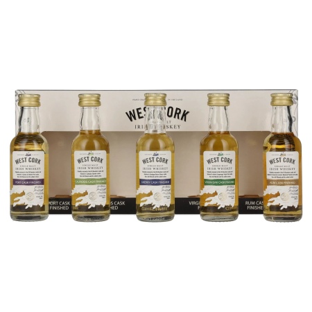 🌾West Cork CASK COLLECTION Miniset 43% Vol. 5x0,05l in Geschenkbox | Spirits Village