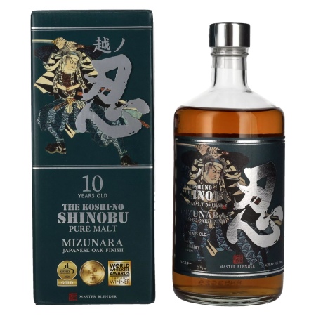 🌾The Shinobu Pure Malt 10 Years Old Whisky MIZUNARA Japanese Oak Finish 43% Vol. 0,7l in Geschenkbox | Spirits Village